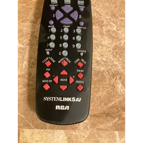 RCA Systemlink 5 AV RCU500 CRK74E2 TV VCR Cable Universal Remote Control Tested - Picture 2 of 5